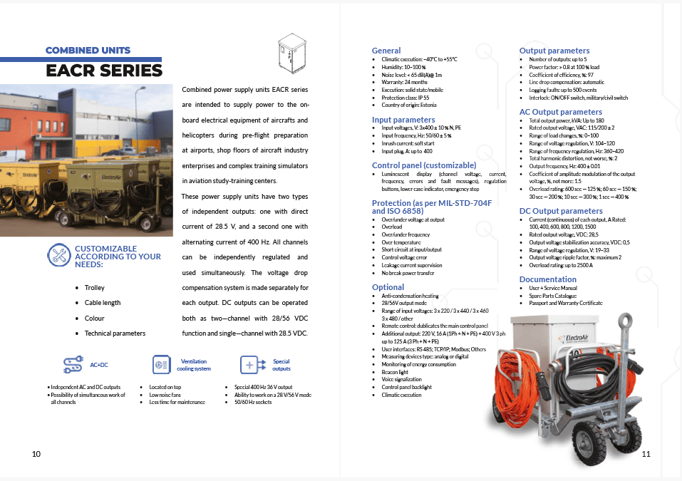 Static Frequency Converter 400hz from 30 KVA up to 180 KVA